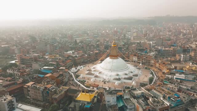 尼泊尔加德满都博德纳斯塔，4K视频视频素材