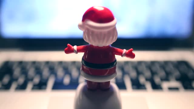 跳舞的圣诞老人，笔记本电脑，有趣，快乐视频下载