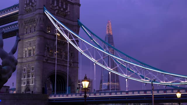 4K:伦敦塔桥之夜视频下载