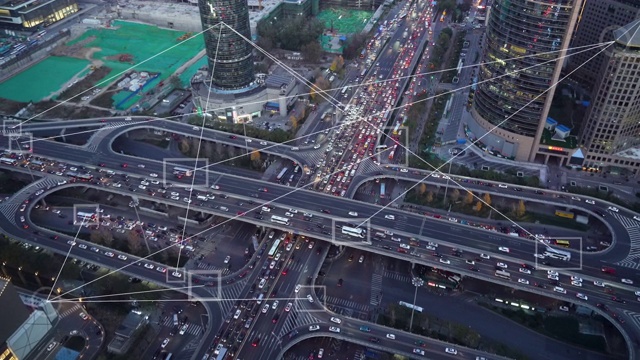 未来的智能交通汽车传感系统概念视频下载
