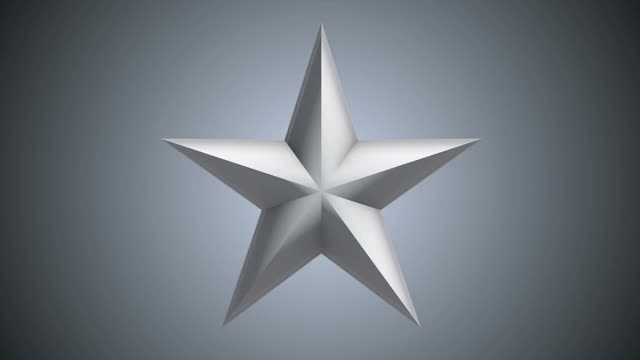 白色3d星旋转。3D渲染素材全高清视频素材