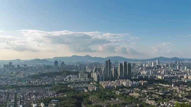 韩国首尔，Dogok区/江南区塔宫周围视频素材
