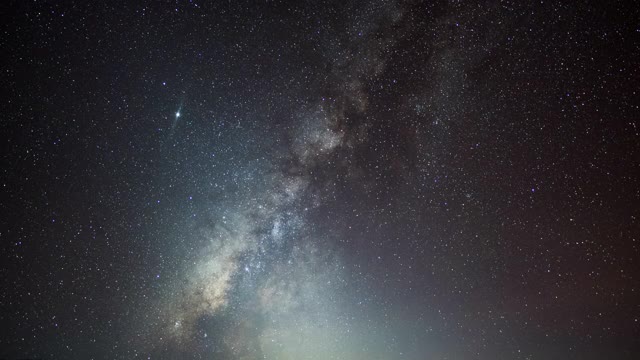 银河系中恒星的时间流逝视频素材
