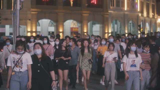 中国广州北京路著名步行街视频素材