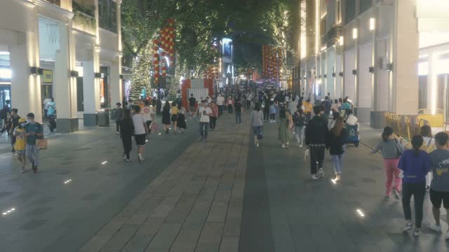 中国广州北京路著名步行街视频素材