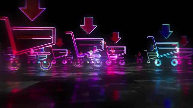 购物车符号抽象可循环的超空间动画视频下载
