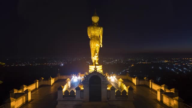 4K延时拍摄佛塔考诺寺的佛像视频素材