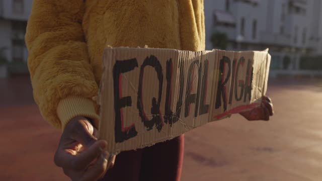 争取平等权利的活动家视频素材