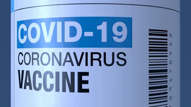 COVID-19冠状病毒疫苗瓶的分离背景视频素材