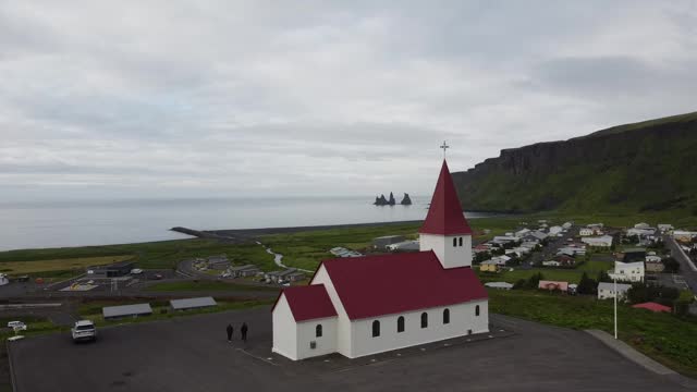 冰岛维克的教堂视频下载