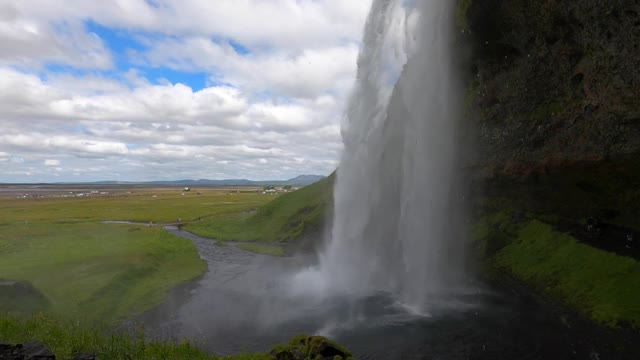 夏天冰岛的瀑布视频下载