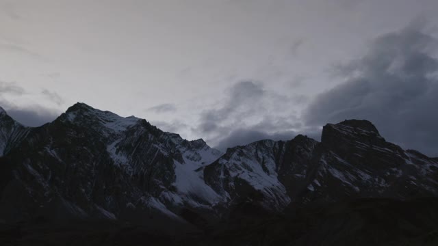 Chharka Bhot -白雪覆盖的山脉/尼泊尔视频素材
