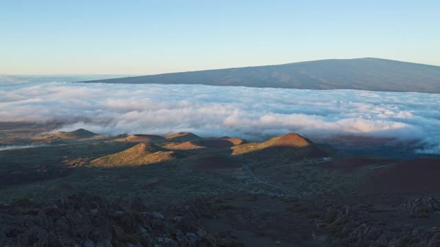 大岛-云移动在莫纳克亚山/夏威夷，美国视频下载