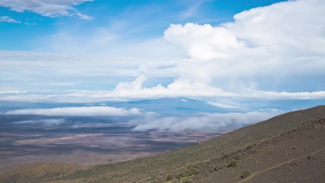大岛-云移动在莫纳克亚山/夏威夷，美国视频素材
