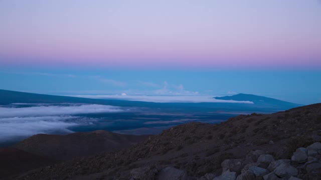 大岛-金星带和阴影在莫纳克亚山/夏威夷，美国视频素材