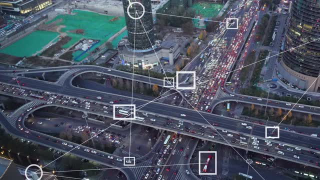未来的智能交通概念视频素材