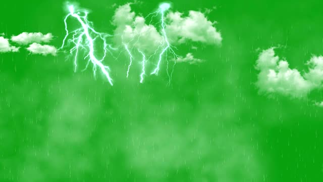 移动云和降雨绿色屏幕运动图形视频素材