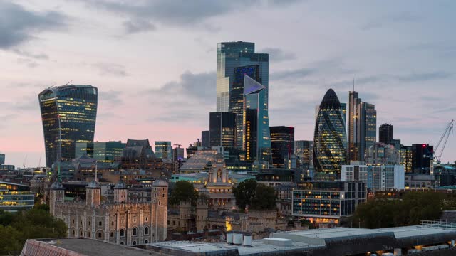 伦敦金融城，金融区，英国视频下载