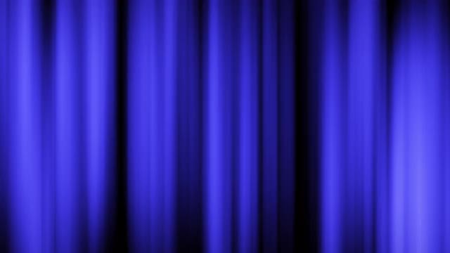无缝循环艺术深蓝紫色渐变条带发光垂直线运动抽象背景。4k发光垂直条带移动抽象背景动画。蓝色的窗帘动画。视频素材