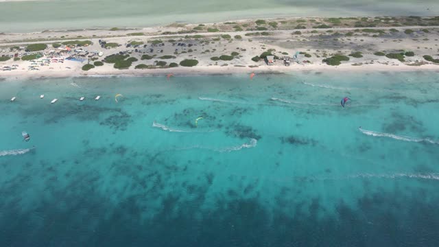博内尔岛风筝冲浪视频素材