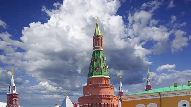俄罗斯，莫斯科，克林姆林宫。联合国教科文组织世界遗产视频素材