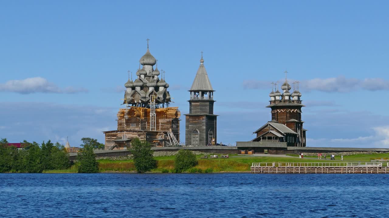 基知岛的俄罗斯老建筑，4k视频素材