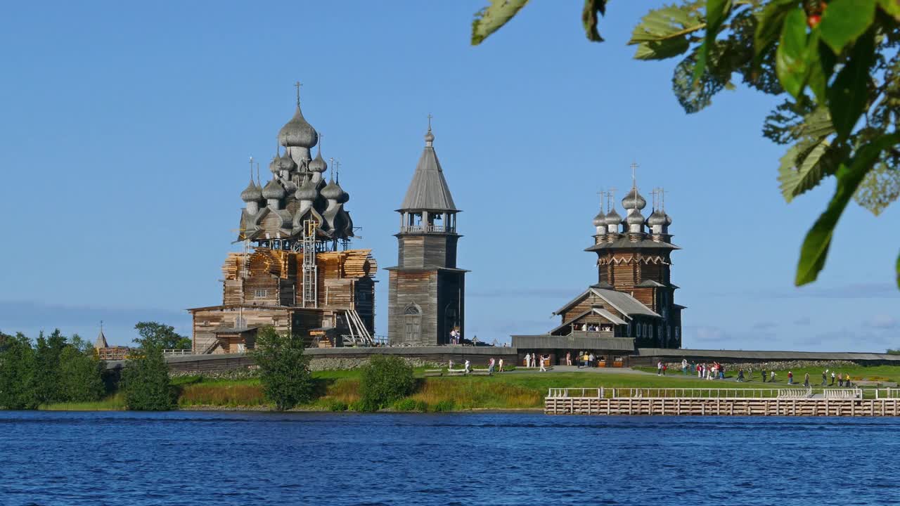 基知岛的俄罗斯老建筑，4k视频素材