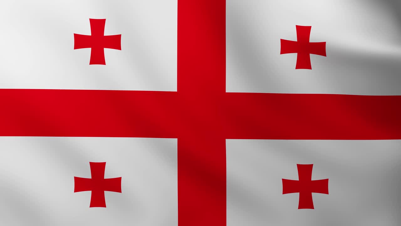 大旗帜的格鲁吉亚全屏背景视频素材