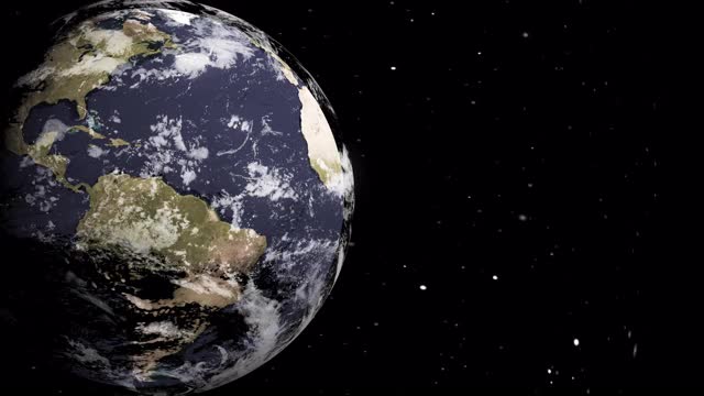 从太空看地球的现实景象视频素材