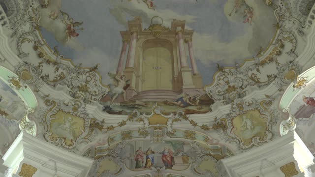 威斯朝圣教堂的管风琴视频素材