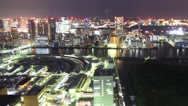 夜晚时光流逝日本东京视频素材