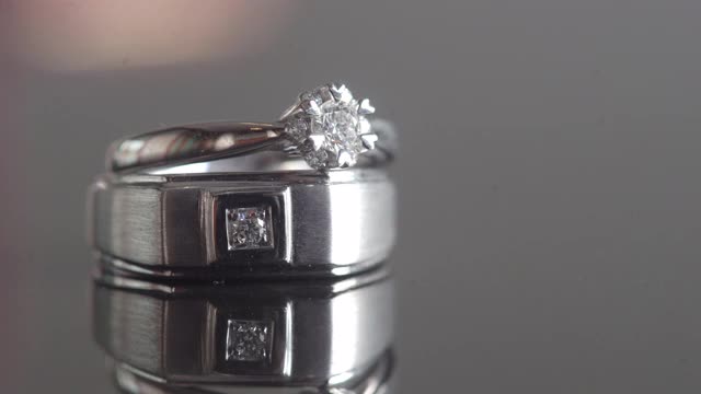 结婚戒指的微距拍摄视频下载