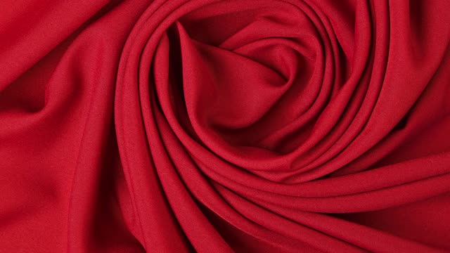 背景红色纺织品折叠褶皱纺丝视频素材