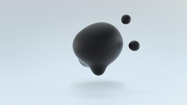 漂浮的黑水滴视频素材