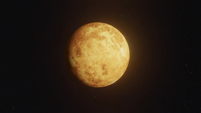 从星空背景上看旋转的金星视频下载