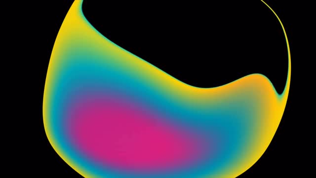 彩色氖气流动液体波抽象运动背景视频素材