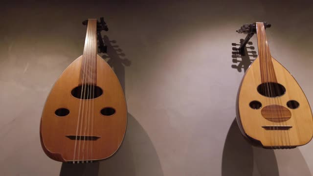 土耳其和阿拉伯音乐中的乐器和传统工具视频素材