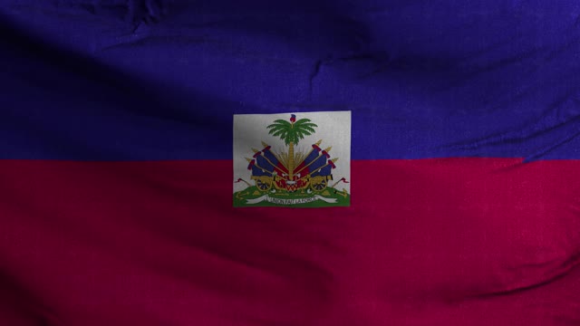 海地旗帜纹理波浪背景4K视频素材