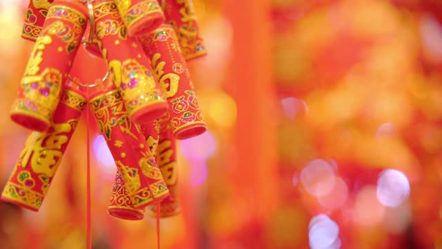 中国传统节日吉祥物品挂件视频素材