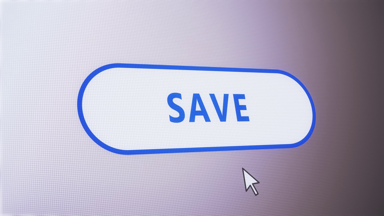 保存图标按钮文字点击鼠标标签标签动画视频素材