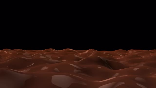 熔化的黑巧克力与阿尔法通道视频下载