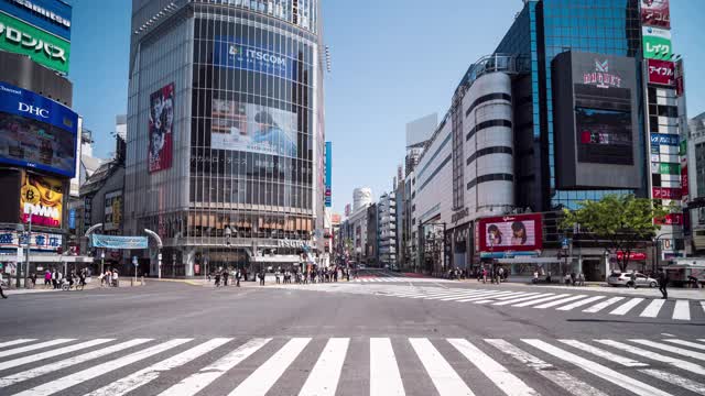 穿过街道的人群东京日本视频下载