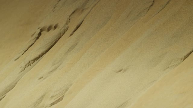 印度，沙子从沙丘上滑下。视频下载