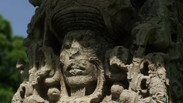标志着玛雅国王即位的石碑视频素材