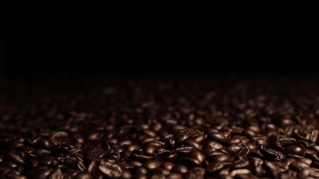 横盘烘焙咖啡豆视频素材
