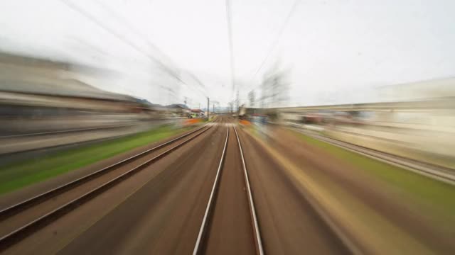 4 k。时光流逝，日本高速列车视频素材