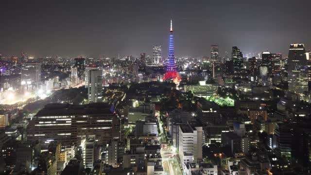 东京夜景的时间流逝视频素材