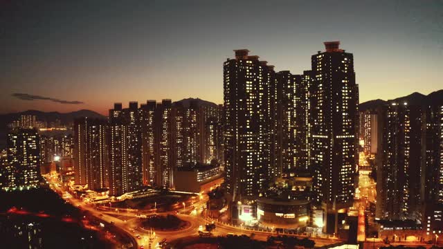 香港人口密集的住宅综合体视频素材