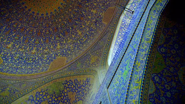 伊斯法罕沙阿清真寺(Shah Mosque)的穹顶视频素材