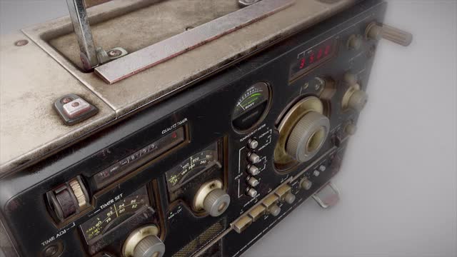 4k动画的复古旧收音机与自由度视频下载